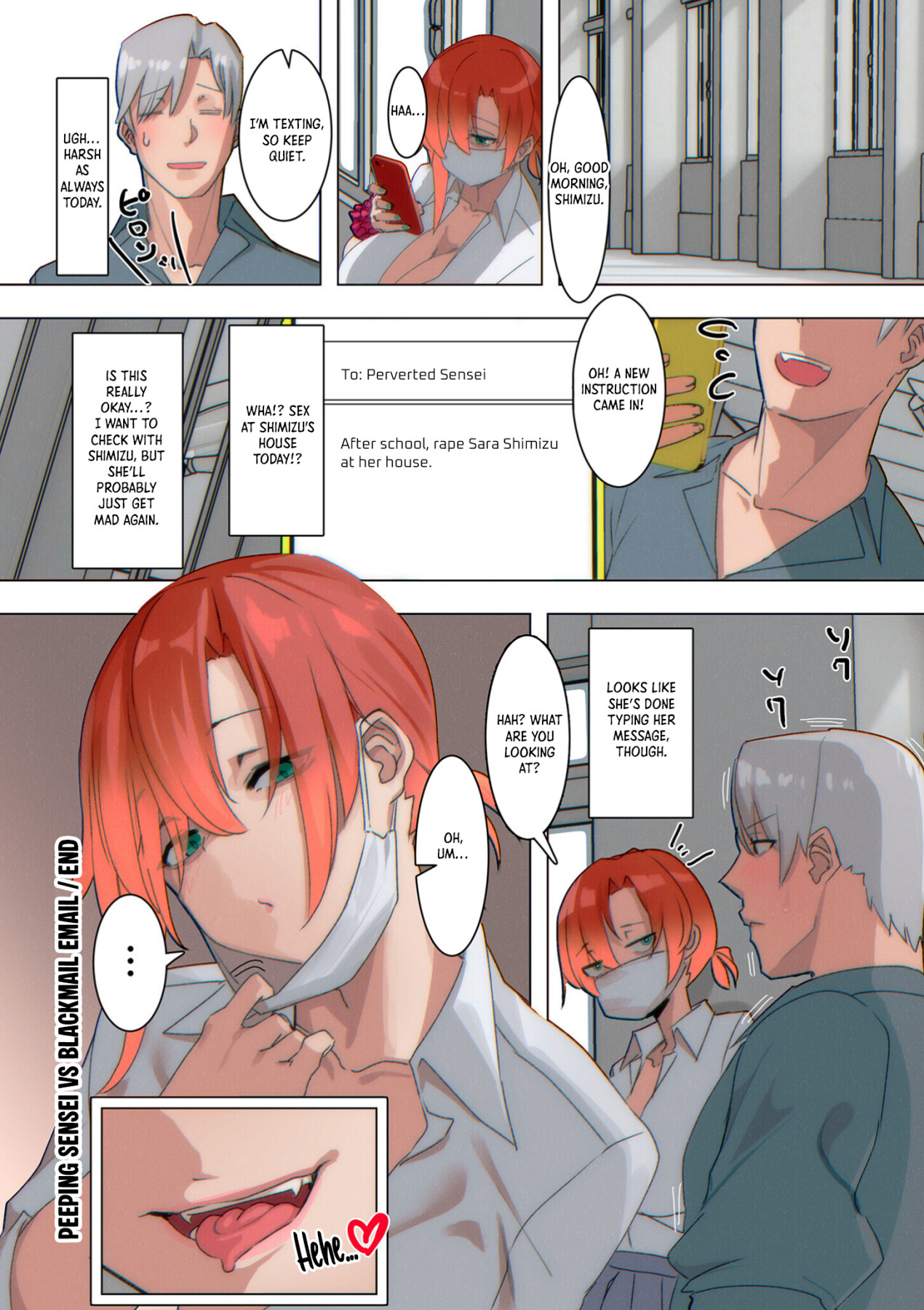 Hentai Manga Comic-Peeping Sensei VS Blackmail Email-Read-22